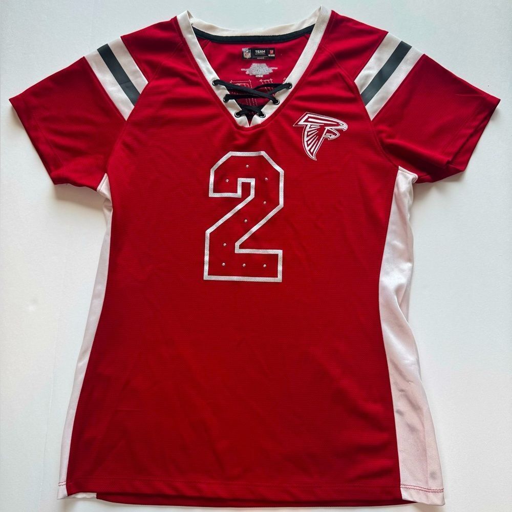 NFL Falcons Women's Red and White Matt Ryan Jersey Size Medium